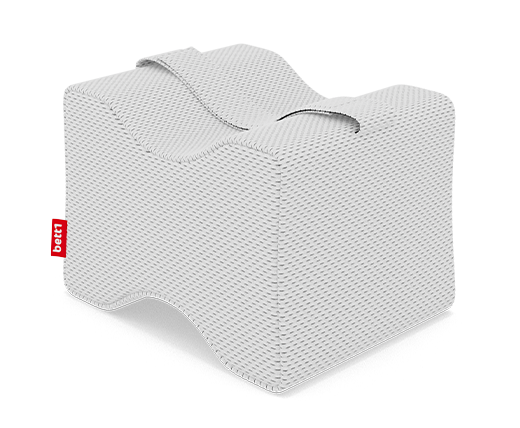 La almohada para las rodillas BODYGUARD®. Al lado, el sello Oeko-Tex® Standard 100.