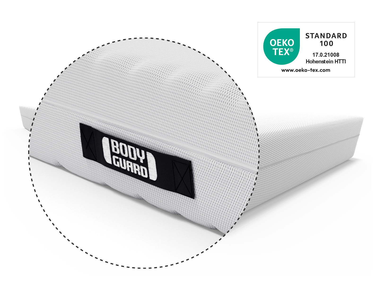 Colchón anticartel BODYGUARD®: standar 100 0eko test