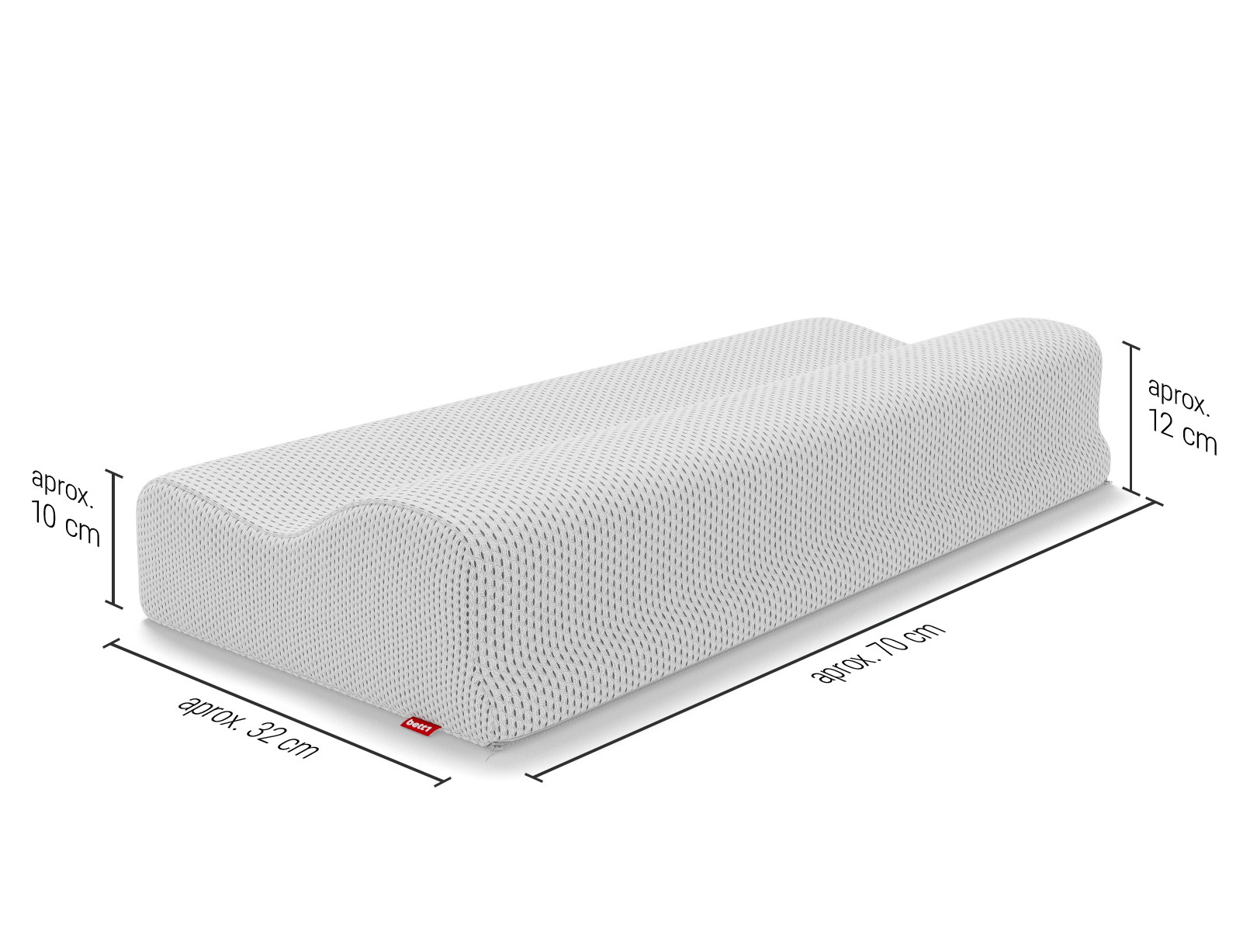 almohada cervical BODYGUARD con las medidas