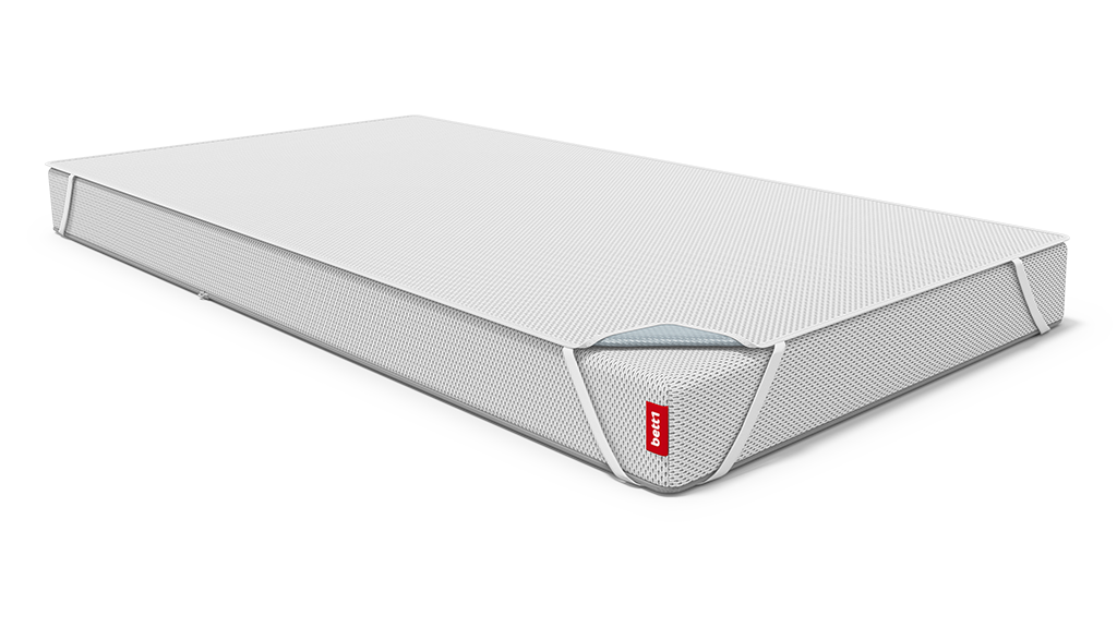 Protector de colchón BODYGUARD® en vista isométrica, mostrando su diseño ajustado y esquinas elásticas.