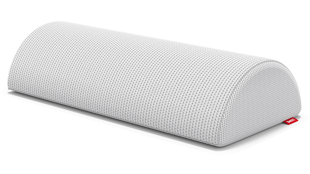 Almohada media luna BODYGUARD® en forma curva, ideal para relajar la zona lumbar o cervical.