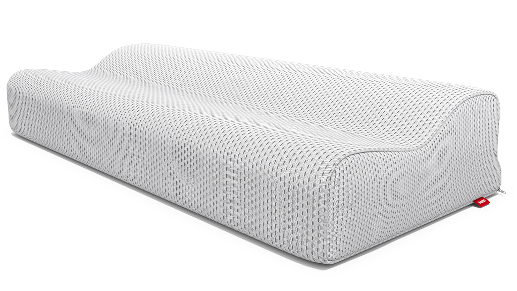 Almohada cervical BODYGUARD® con forma ergonómica y doble ondulación para soporte del cuello.