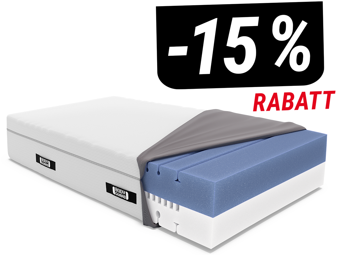 Die BODYGUARD Boxspring Matratze mit Text: 15 % Rabatt