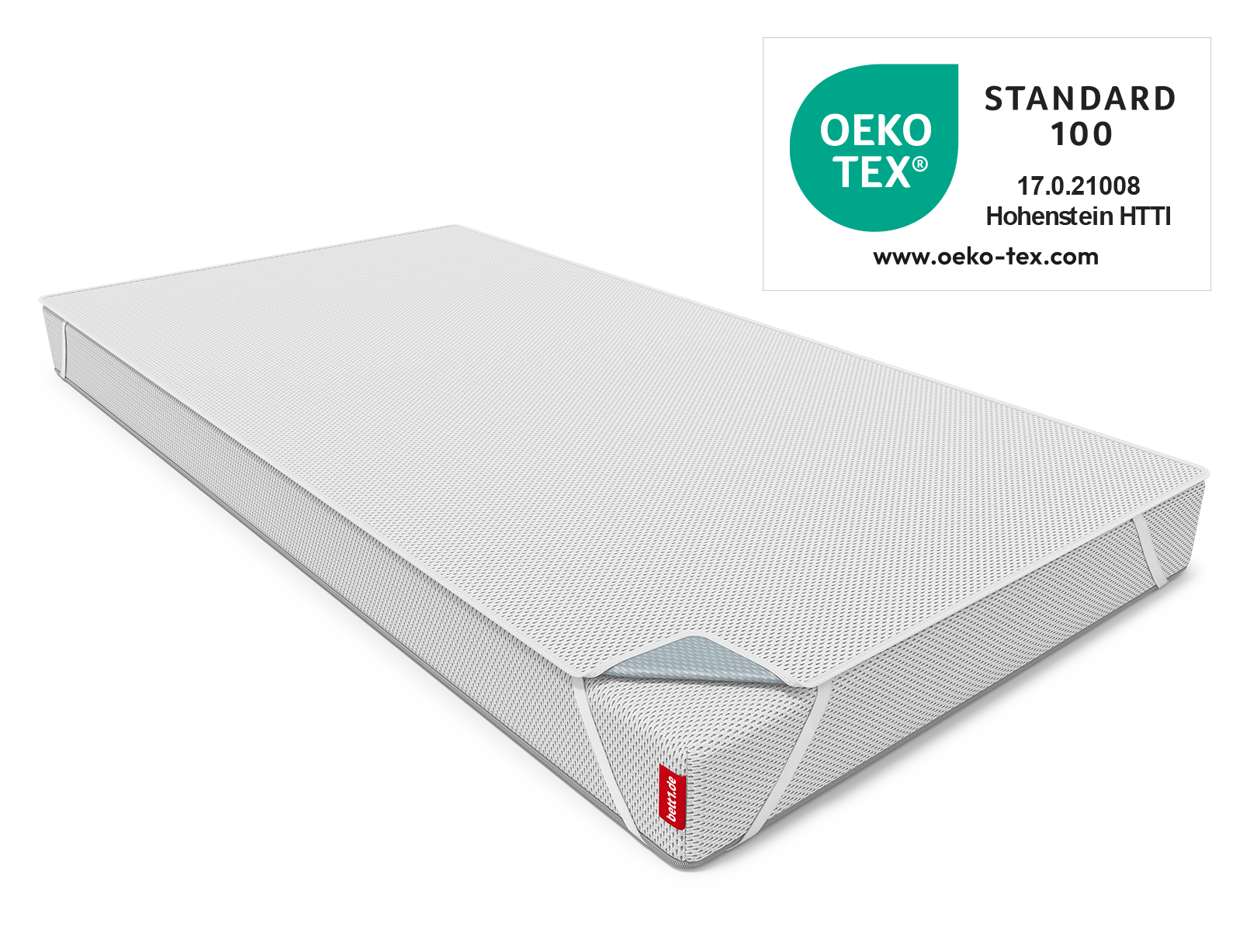 Colchón Bodyguard para cuna con funda transpirable y certificación OEKO-TEX.