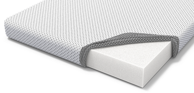 Cojín para silla Bodyguard visto desde arriba sobre fondo blanco, con forma ergonómica claramente visible.