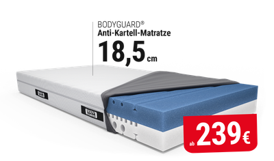 BODYGUARD Matratze mit einem Preis ab 239 € und der Höhe von 18,5 cm